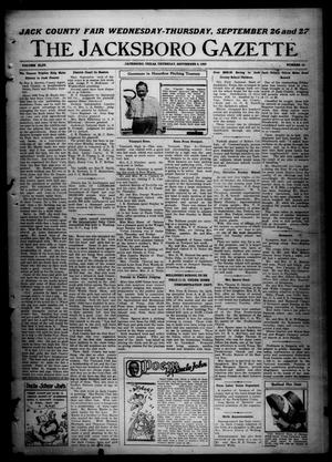 The Jacksboro Gazette (Jacksboro, Tex.), Vol. 44, No. 14, Ed. 1 Thursday, September 6, 1923