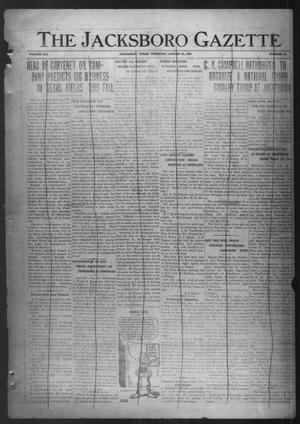 Primary view of object titled 'The Jacksboro Gazette (Jacksboro, Tex.), Vol. 41, No. 13, Ed. 1 Thursday, August 26, 1920'.