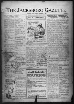 The Jacksboro Gazette (Jacksboro, Tex.), Vol. 43, No. 17, Ed. 1 Thursday, September 21, 1922