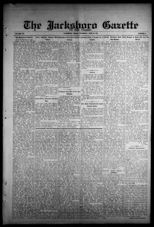 Primary view of object titled 'The Jacksboro Gazette (Jacksboro, Tex.), Vol. 52, No. 3, Ed. 1 Thursday, June 18, 1931'.