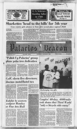 Primary view of object titled 'Palacios Beacon (Palacios, Tex.), Vol. 82, No. 45, Ed. 1 Wednesday, November 8, 1989'.