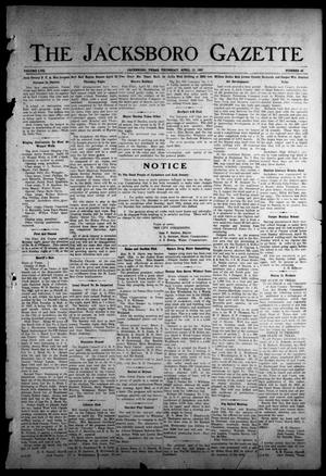 The Jacksboro Gazette (Jacksboro, Tex.), Vol. 57, No. 46, Ed. 1 Thursday, April 15, 1937