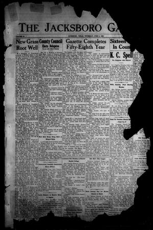 The Jacksboro Gazette (Jacksboro, Tex.), Vol. 59, No. 1, Ed. 1 Thursday, June 2, 1938