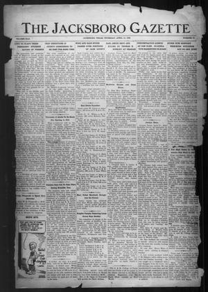 The Jacksboro Gazette (Jacksboro, Tex.), Vol. 42, No. 46, Ed. 1 Thursday, April 13, 1922