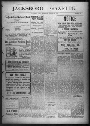 Jacksboro Gazette (Jacksboro, Tex.), Vol. 33, No. 22, Ed. 1 Thursday, October 31, 1912