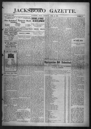 Jacksboro Gazette. (Jacksboro, Tex.), Vol. 29, No. 47, Ed. 1 Thursday, April 22, 1909