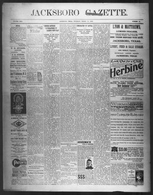 Jacksboro Gazette. (Jacksboro, Tex.), Vol. 22, No. 39, Ed. 1 Thursday, March 13, 1902