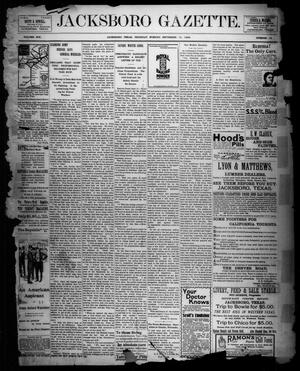 Jacksboro Gazette. (Jacksboro, Tex.), Vol. 19, No. 16, Ed. 1 Thursday, September 15, 1898