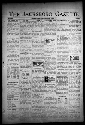 The Jacksboro Gazette (Jacksboro, Tex.), Vol. 65, No. 16, Ed. 1 Thursday, September 14, 1944