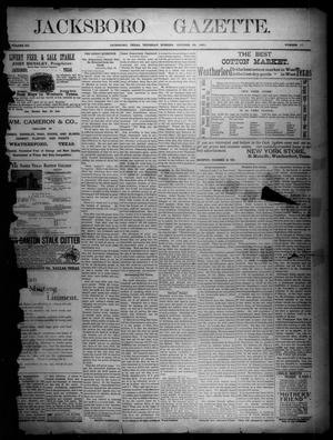 Jacksboro Gazette. (Jacksboro, Tex.), Vol. 12, No. 17, Ed. 1 Thursday, October 22, 1891