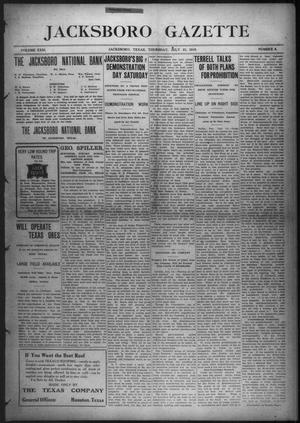 Jacksboro Gazette (Jacksboro, Tex.), Vol. 31, No. 8, Ed. 1 Thursday, July 21, 1910