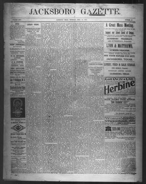 Jacksboro Gazette. (Jacksboro, Tex.), Vol. 22, No. 45, Ed. 1 Thursday, April 10, 1902