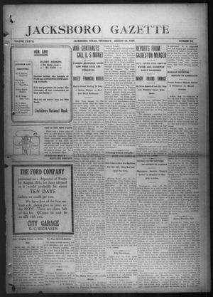 Jacksboro Gazette (Jacksboro, Tex.), Vol. 37, No. 12, Ed. 1 Thursday, August 19, 1915