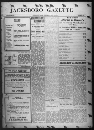 Jacksboro Gazette (Jacksboro, Tex.), Vol. 37, No. 5, Ed. 1 Thursday, July 1, 1915