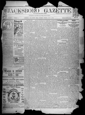 Jacksboro Gazette. (Jacksboro, Tex.), Vol. 9, No. 50, Ed. 1 Thursday, June 13, 1889