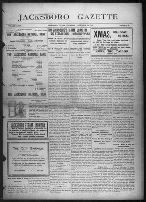 Jacksboro Gazette (Jacksboro, Tex.), Vol. 33, No. 28, Ed. 1 Thursday, December 12, 1912