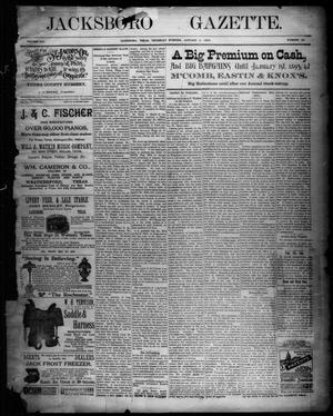 Primary view of object titled 'Jacksboro Gazette. (Jacksboro, Tex.), Vol. 13, No. 28, Ed. 1 Thursday, January 5, 1893'.