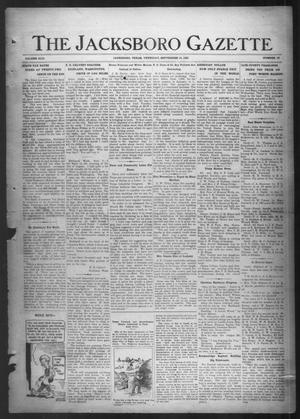 Primary view of object titled 'The Jacksboro Gazette (Jacksboro, Tex.), Vol. 42, No. 16, Ed. 1 Thursday, September 15, 1921'.