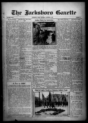 Primary view of object titled 'The Jacksboro Gazette (Jacksboro, Tex.), Vol. 48, No. 19, Ed. 1 Thursday, October 6, 1927'.