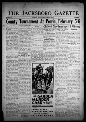 The Jacksboro Gazette (Jacksboro, Tex.), Vol. 57, No. 36, Ed. 1 Thursday, February 4, 1937
