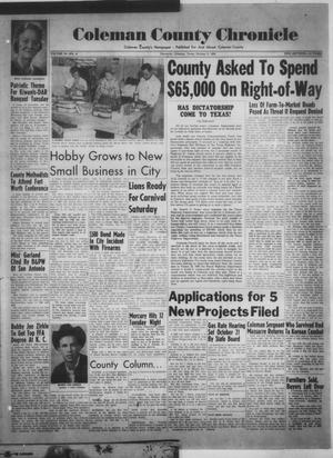 Coleman County Chronicle (Coleman, Tex.), Vol. 20, No. 41, Ed. 1 Thursday, October 9, 1952