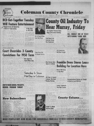Coleman County Chronicle (Coleman, Tex.), Vol. 19, No. 42, Ed. 1 Thursday, May 3, 1951
