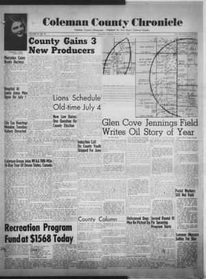 Primary view of object titled 'Coleman County Chronicle (Coleman, Tex.), Vol. 20, No. 23, Ed. 1 Thursday, June 5, 1952'.