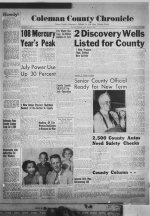 Coleman County Chronicle (Coleman, Tex.), Vol. 20, No. 32, Ed. 1 Thursday, August 7, 1952