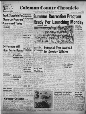 Coleman County Chronicle (Coleman, Tex.), Vol. 19, No. 52, Ed. 1 Thursday, June 7, 1951