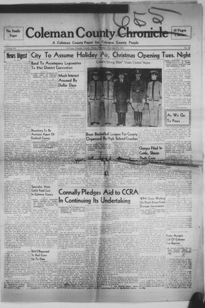Coleman County Chronicle (Coleman, Tex.), Vol. 6, No. 47, Ed. 1 Thursday, November 24, 1938