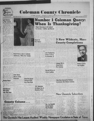 Primary view of object titled 'Coleman County Chronicle (Coleman, Tex.), Vol. 18, No. 49, Ed. 1 Thursday, November 16, 1950'.