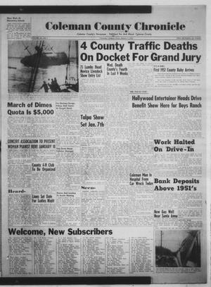 Coleman County Chronicle (Coleman, Tex.), Vol. 20, No. 1, Ed. 1 Thursday, January 3, 1952