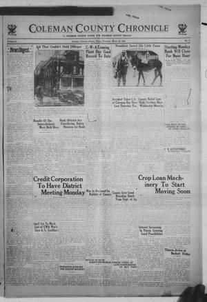 Primary view of object titled 'Coleman County Chronicle (Coleman, Tex.), Vol. 2, No. 9, Ed. 1 Thursday, March 22, 1934'.