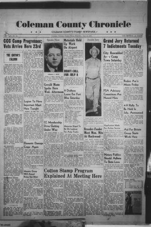 Coleman County Chronicle (Coleman, Tex.), Vol. 9, No. 25, Ed. 1 Thursday, June 12, 1941