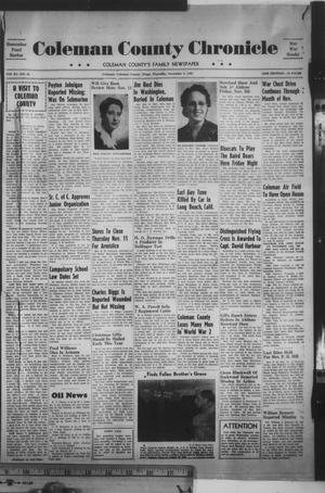 Coleman County Chronicle (Coleman, Tex.), Vol. 11, No. 46, Ed. 1 Thursday, November 4, 1943