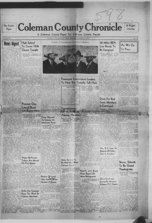 Coleman County Chronicle (Coleman, Tex.), Vol. 6, No. 46, Ed. 1 Thursday, November 17, 1938