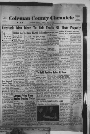 Coleman County Chronicle (Coleman, Tex.), Vol. 10, No. 5, Ed. 1 Thursday, January 22, 1942