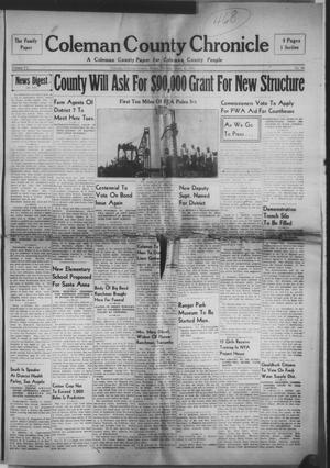 Coleman County Chronicle (Coleman, Tex.), Vol. 6, No. 38, Ed. 1 Thursday, September 22, 1938