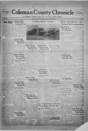 Coleman County Chronicle (Coleman, Tex.), Vol. 4, No. 11, Ed. 1 Thursday, March 19, 1936