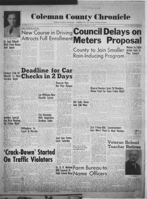 Coleman County Chronicle (Coleman, Tex.), Vol. 20, No. 36, Ed. 1 Thursday, September 4, 1952