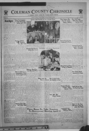 Coleman County Chronicle (Coleman, Tex.), Vol. 2, No. 12, Ed. 1 Thursday, April 12, 1934