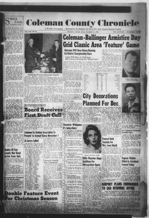 Coleman County Chronicle (Coleman, Tex.), Vol. 16, No. 48, Ed. 1 Thursday, November 11, 1948