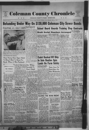 Primary view of object titled 'Coleman County Chronicle (Coleman, Tex.), Vol. 10, No. 12, Ed. 1 Thursday, March 12, 1942'.