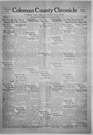 Primary view of object titled 'Coleman County Chronicle (Coleman, Tex.), Vol. 5, No. 23, Ed. 1 Thursday, June 10, 1937'.