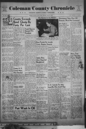 Coleman County Chronicle (Coleman, Tex.), Vol. 11, No. 19, Ed. 1 Thursday, April 29, 1943