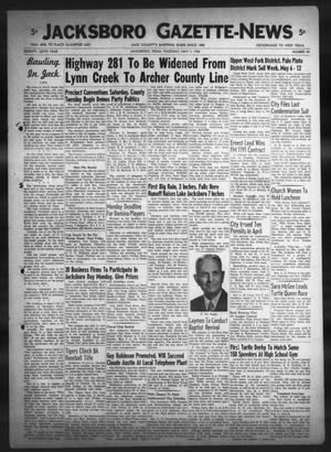 Jacksboro Gazette-News (Jacksboro, Tex.), Vol. 76, No. 49, Ed. 1 Thursday, May 3, 1956