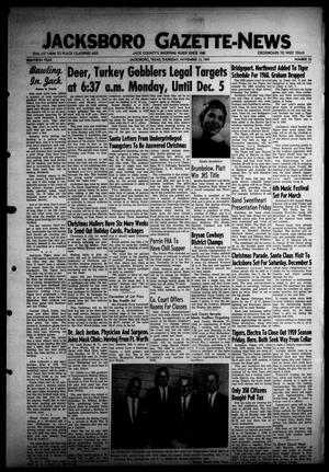 Jacksboro Gazette-News (Jacksboro, Tex.), Vol. 80, No. 22, Ed. 1 Thursday, November 12, 1959