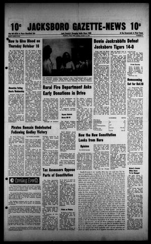 Jacksboro Gazette-News (Jacksboro, Tex.), Vol. NINETY-SIXTH YEAR, No. 21, Ed. 1 Monday, October 13, 1975