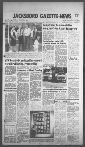 Primary view of object titled 'Jacksboro Gazette-News (Jacksboro, Tex.), Vol. 108, No. 10, Ed. 1 Monday, July 11, 1988'.
