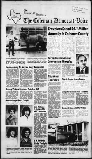 The Coleman Democrat-Voice (Coleman, Tex.), Vol. 103, No. 21, Ed. 1 Tuesday, October 4, 1983